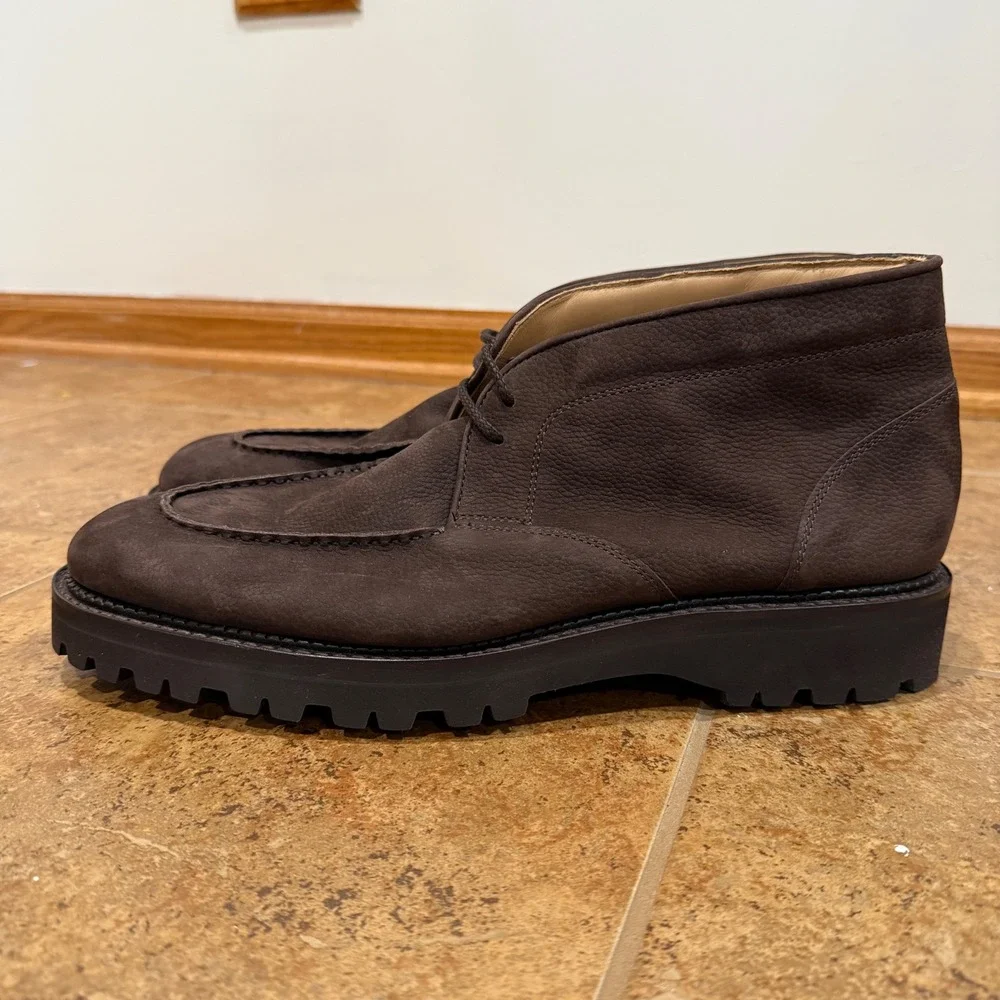 NWOB John Lobb Suede Chukka Boots Brown Mens 12 M Field Boot Luxury Designer